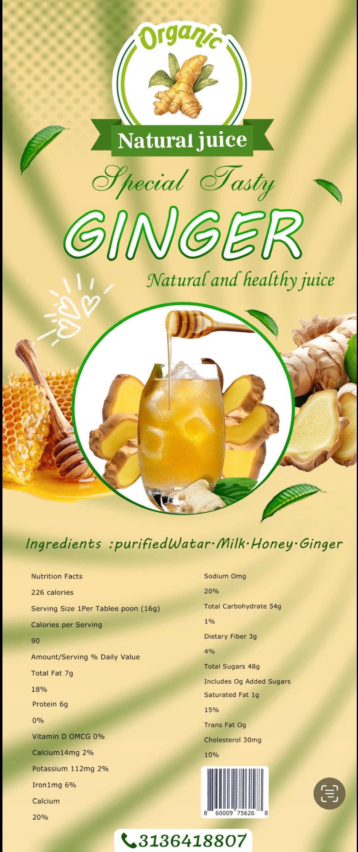 Special Tasty Ginger drink — شعير